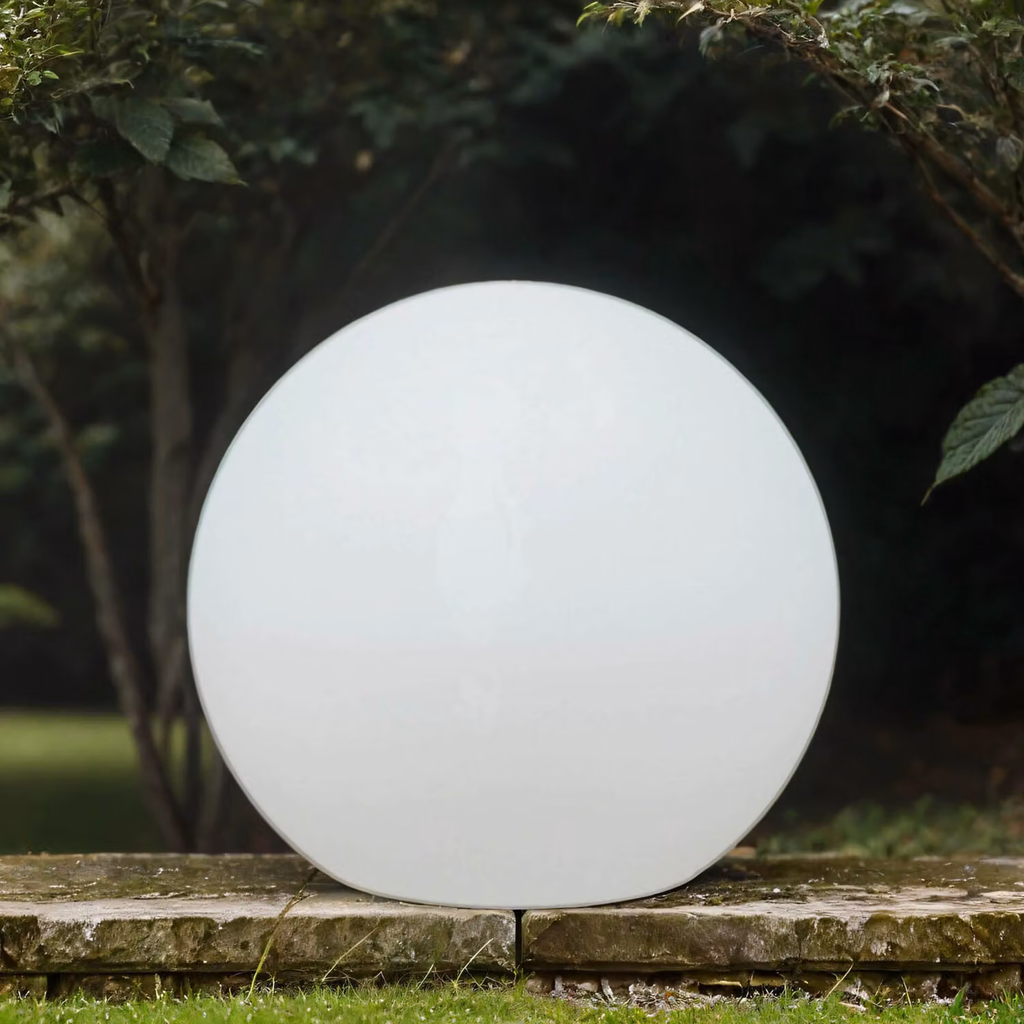 Lampada solare a sfera LED + cambiacolori RGBW dimmer telecomando Ø 50 cm Bianco IP65 luce da giardino luce a sfera da terrazzo lampada da giardino