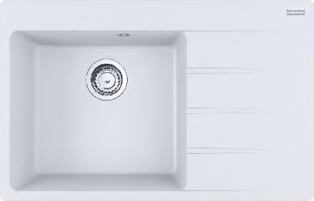 Franke Centro - Lavello in Fragranite CNG 611-78 TL/2, 780x500 mm, luce bianca 114.0637.512
