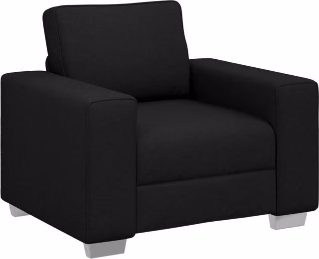 Poltrona | Sedia Relax Sofa Nero 100 cm Tessuto