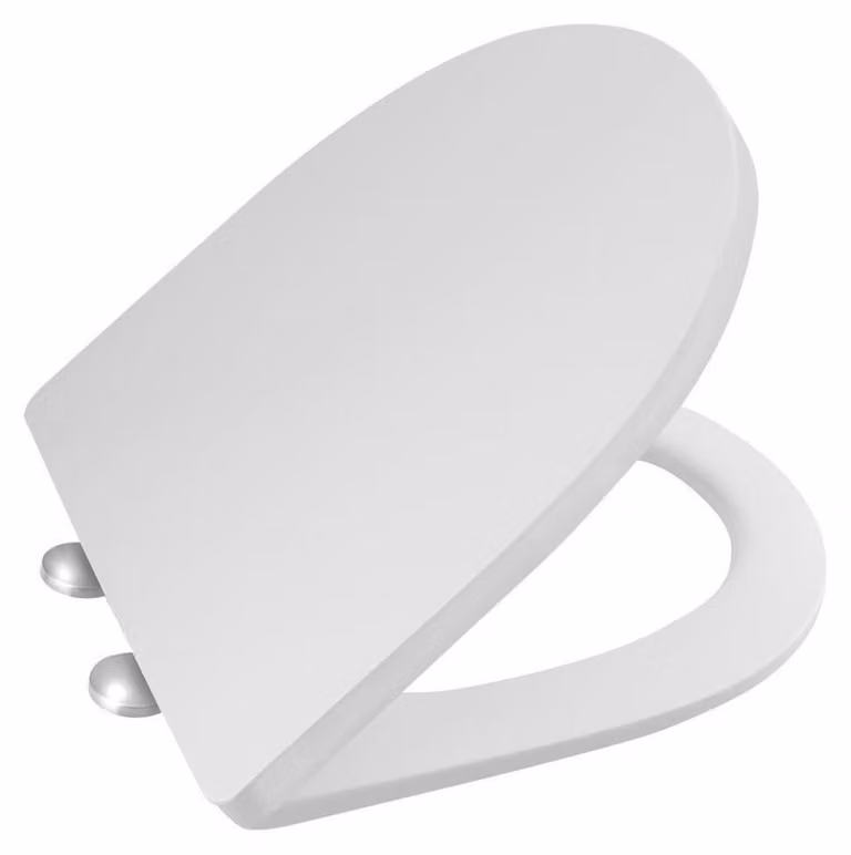 Sedile per WC LEON, Slim, Soft Close, Easy Take, bianco