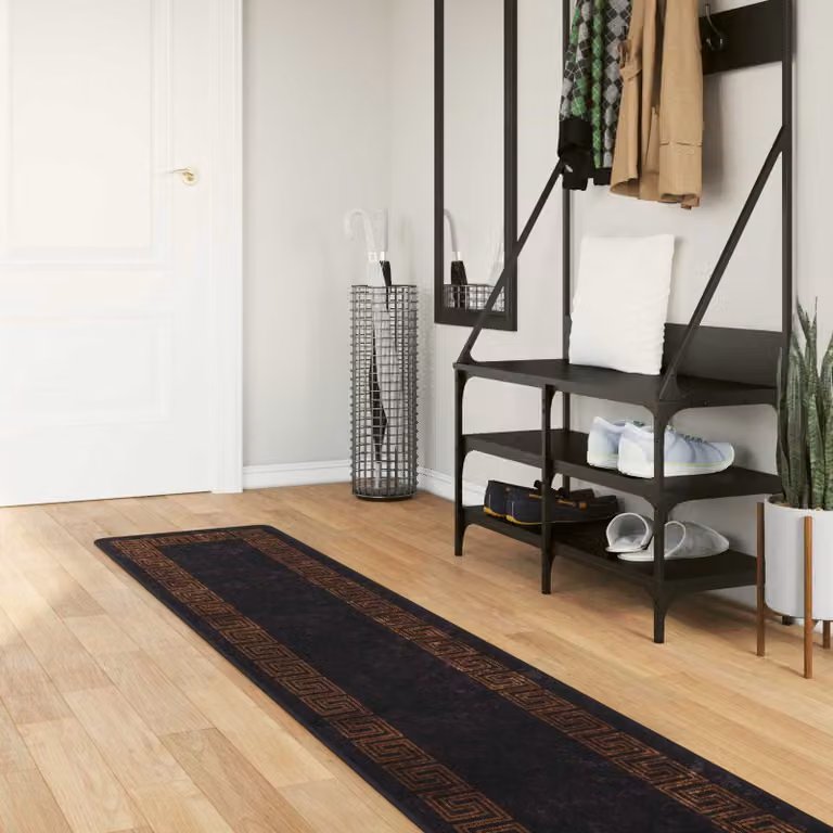 Tappeto Runner MARSA vidaXL Nero, Lavabile e Antiscivolo, L 50 cm x P 400 cm, in Poliestere