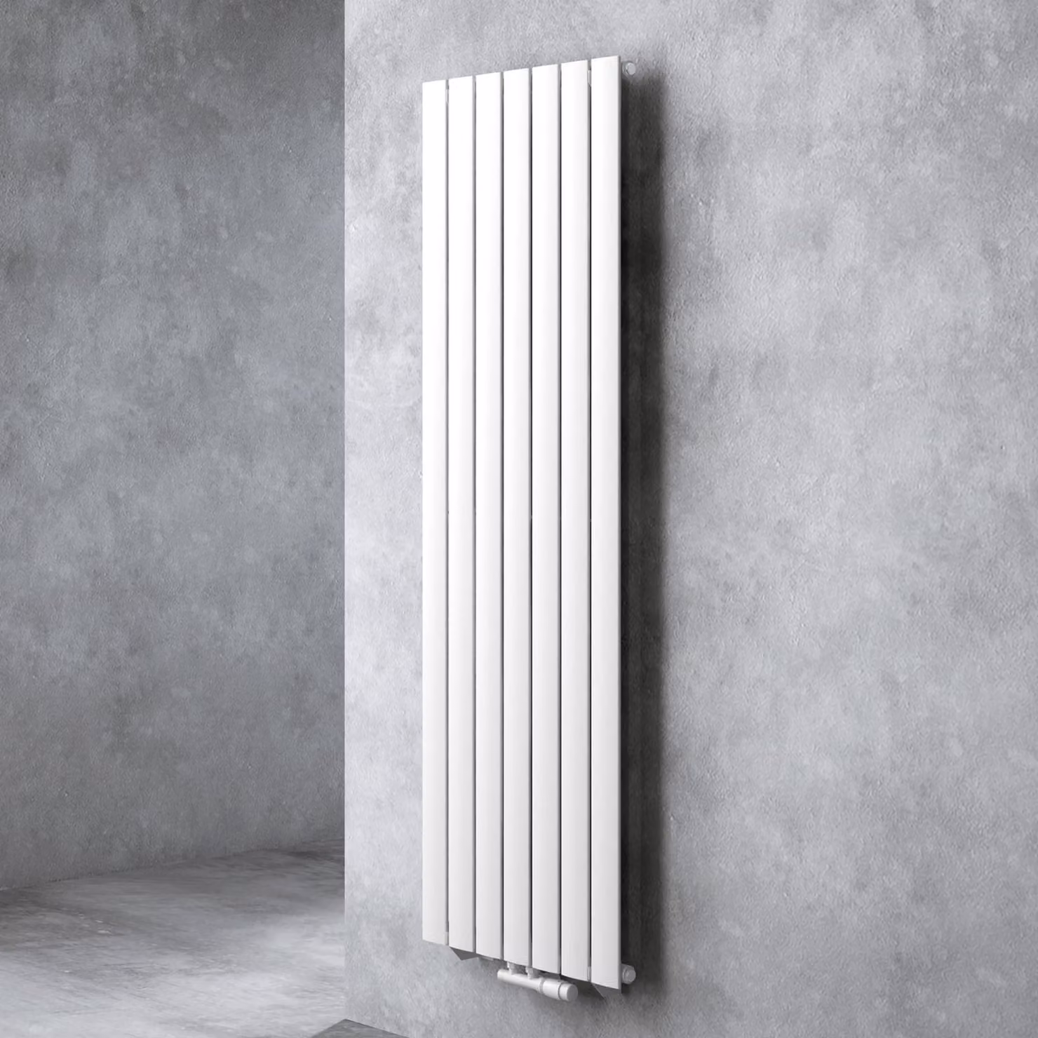 doporro Radiatore Verticale da Bagno 180x54cm, Radiatore a Pannello Termoarredo da Parete e Pavimento in Acciaio, Bianco
