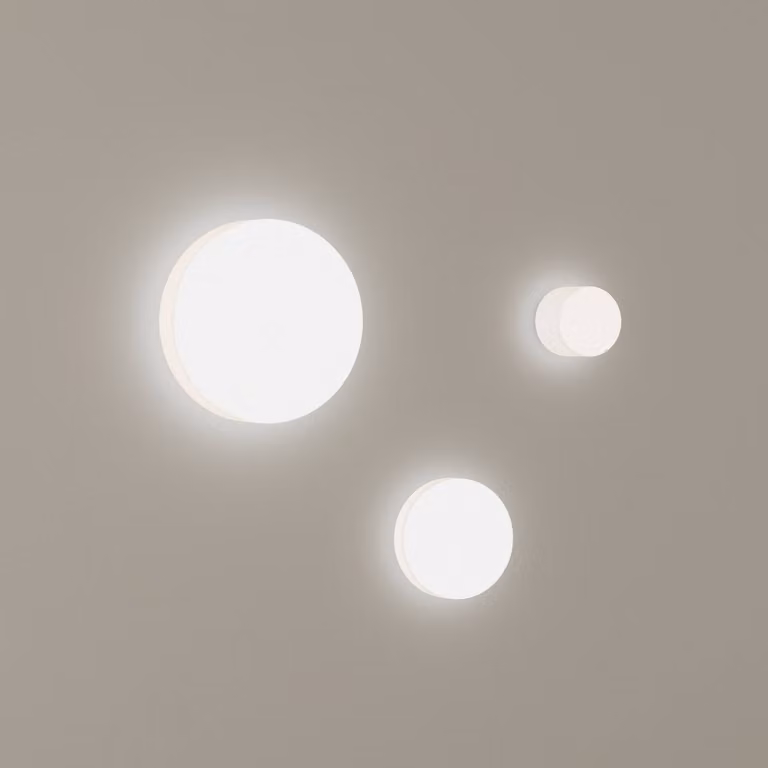 LEDS-C4 Plafoniera a LED Spark single, dimmerabile, Bianco / Opale, Soggiorno / Sala da pranzo, Vetro, Moderno, Plafoniera LED