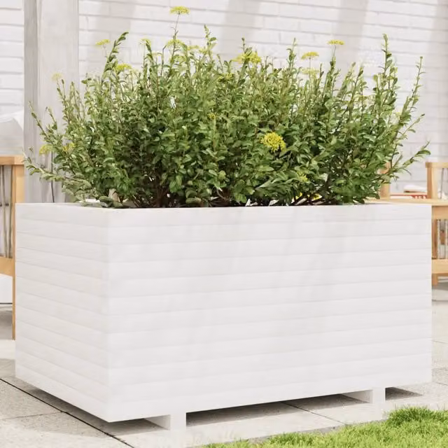 Fioriera da Giardino Videx in Legno di Pino Bianco L: 90 cm, P: 60 cm, H: 49,5 cm