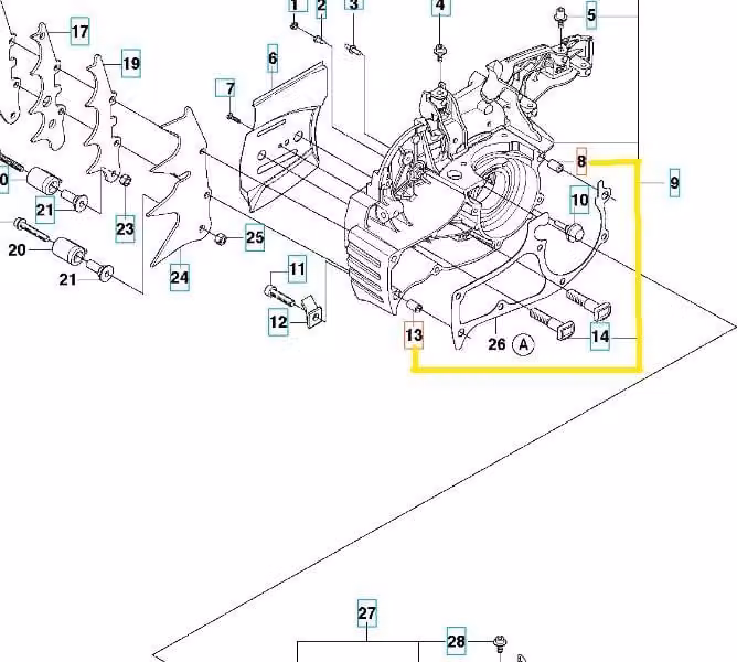 Manicotto per sega 395 XP Husqvarna 593806001