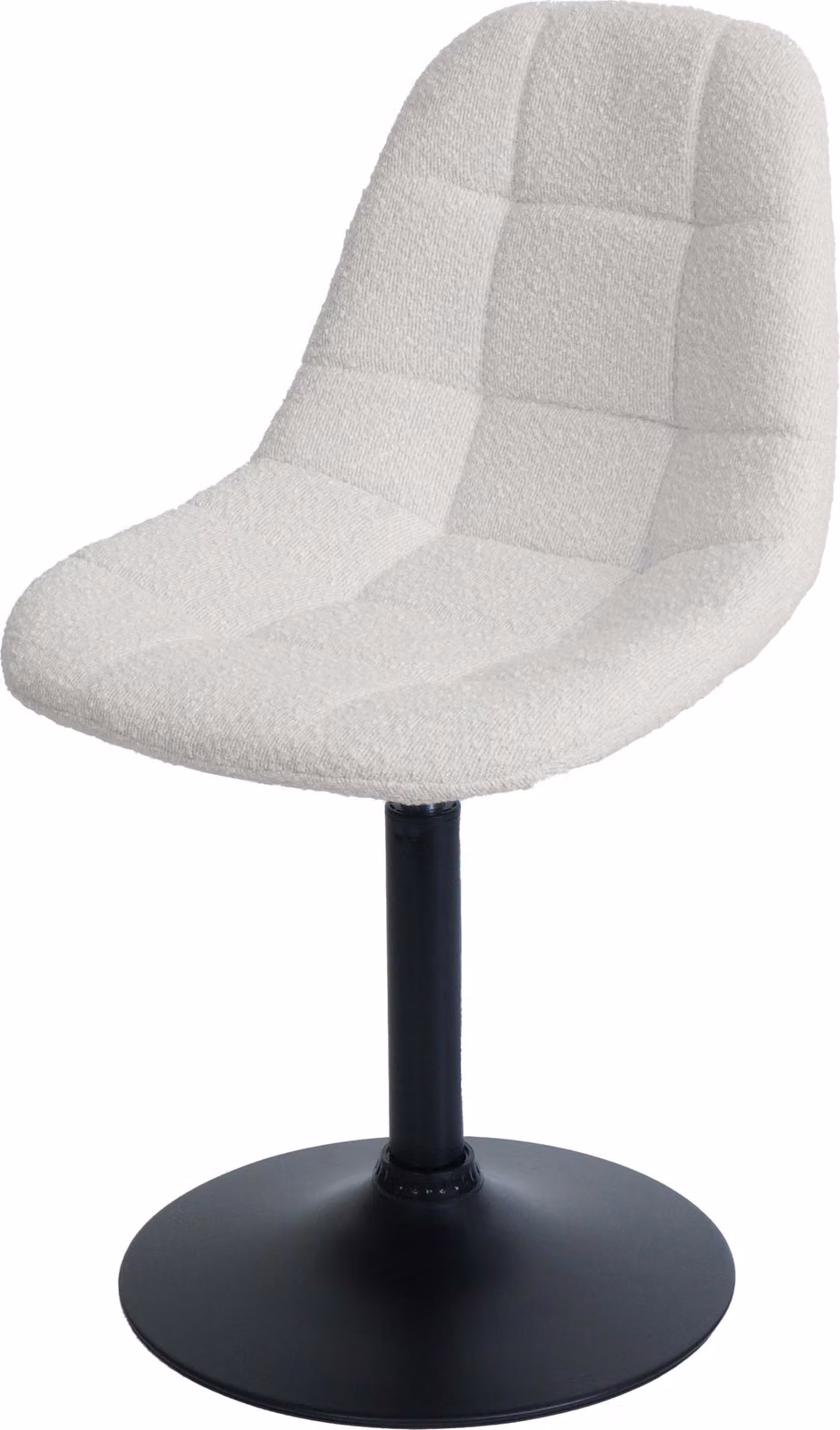 Sedia da sala da pranzo | A x L x P 83 x 47 x 43 cm | Altezza seduta 47 cm | Acciaio Tessuto/bouclé | Crema | Sedia da cucina Sedia Sedia girevole