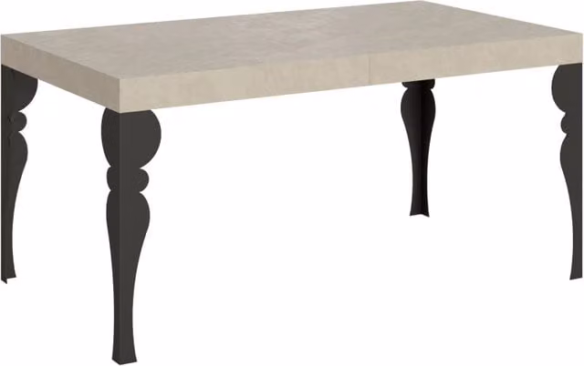 Tavolo allungabile 90x160/264 cm Paxor cashmere gambe antracite