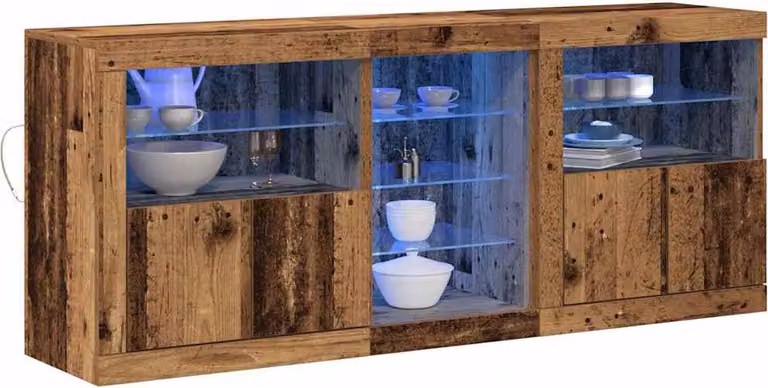 Madia LED Legno vecchio 162 x 37 x 67 cm Legno multistrato