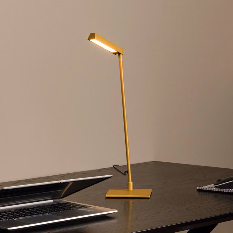 Lucide Lampada da scrivania Lavale, dimmerabile, Giallo / Arancione, Soggiorno / Sala da pranzo, Metallo, Moderno, Lampada da tavolo