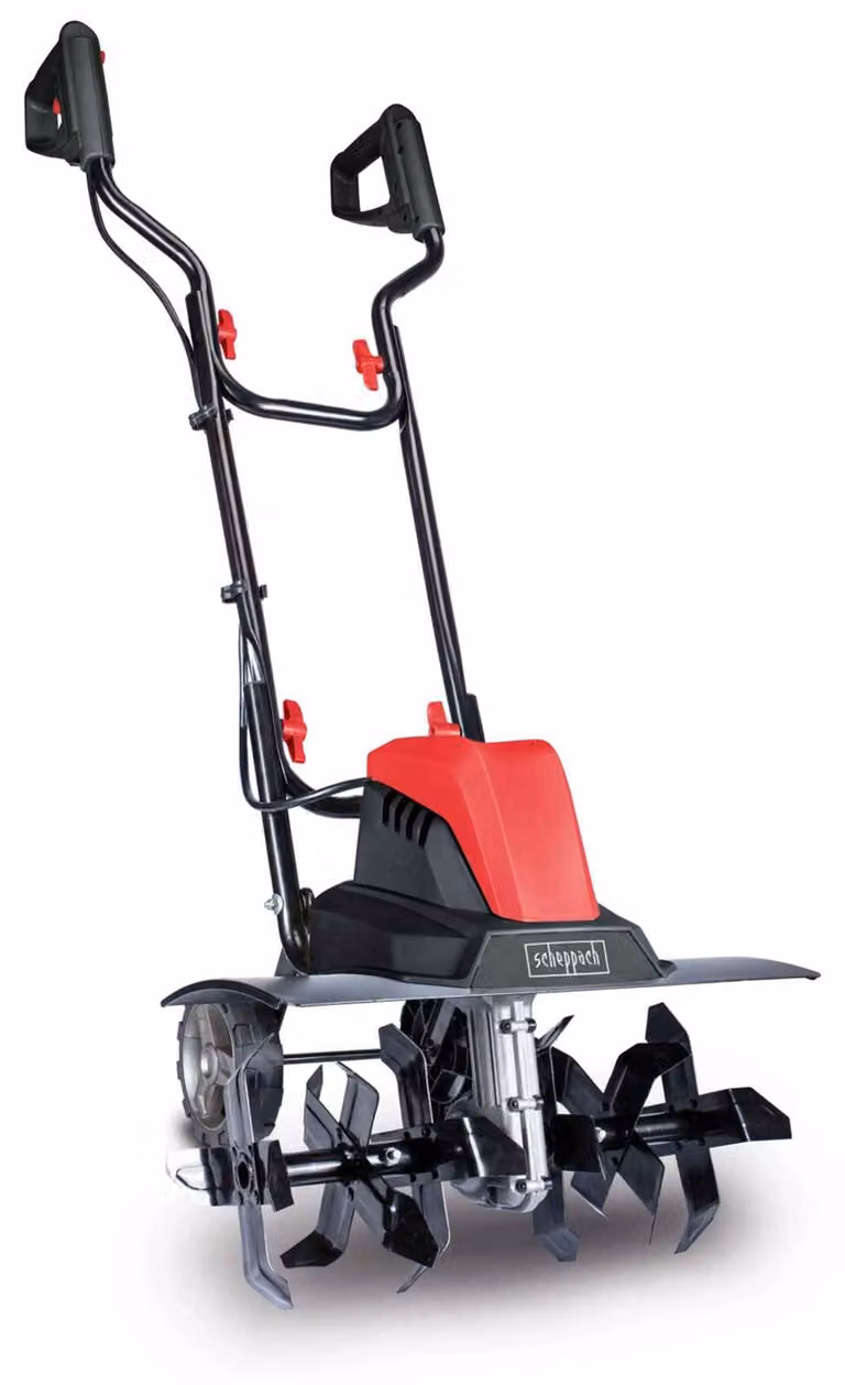 Motozappa elettrica Scheppach MTE460 | 230 V di tensione | 50 Hz di frequenza | 1500 W di potenza del motore | 24 lame | 450 mm di larghezza massima di lavoro