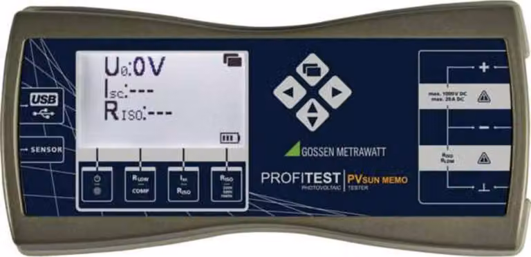 Gossen Metrawatt tester di installazione Pv Tester Profitest Pv Sun Memo