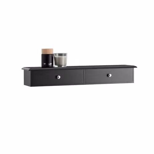SoBuy Mensola da muro con 2 cassetti 64x15x10 cm