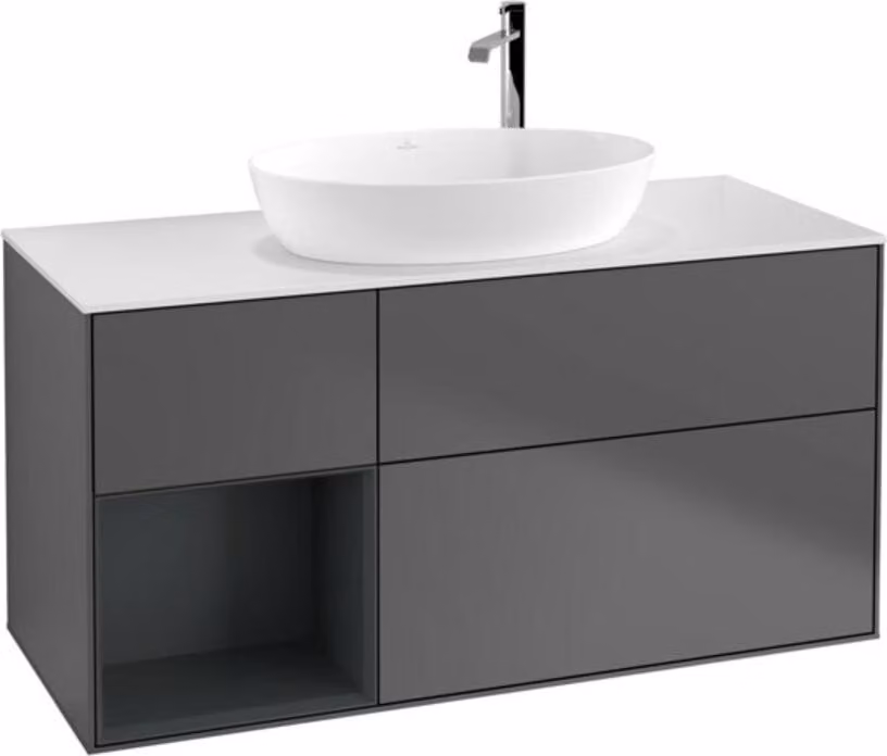 Mobiletto V&B Finion 120cm, Pl w m, Reg md m Lac, Anthrac. m
