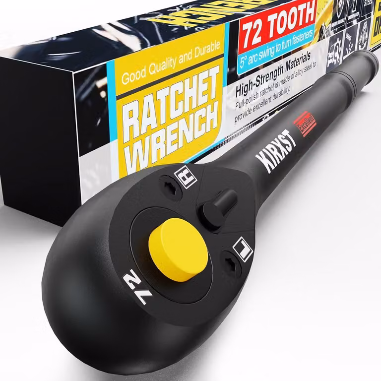 Chiave a cricchetto da 3/8 di pollice, 72 denti, 230 mm, acciaio cromo-vanadio