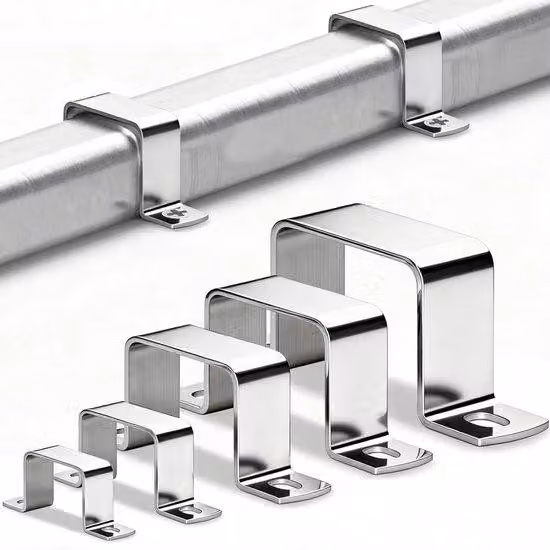 Morsetti a U quadrati in acciaio inossidabile 304 - 40x40 mm - Colore zinco