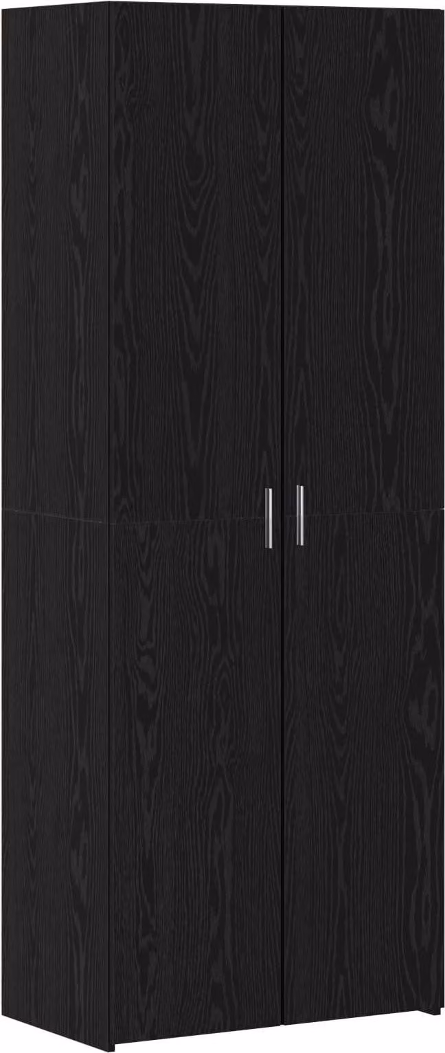 Credenza 2 pcs Rovere Nero 70 x 42,5 x 185 cm