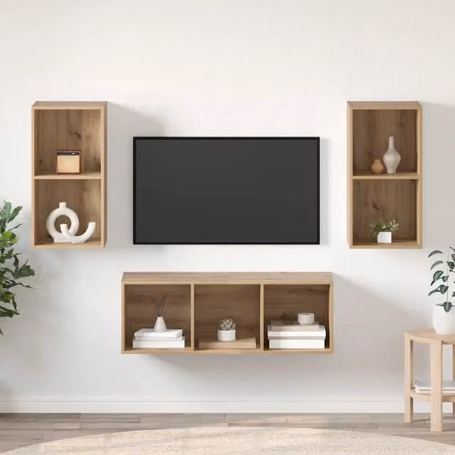 Mobile TV moderno vidaXL in legno ingegnerizzato marrone per soggiorno – 1