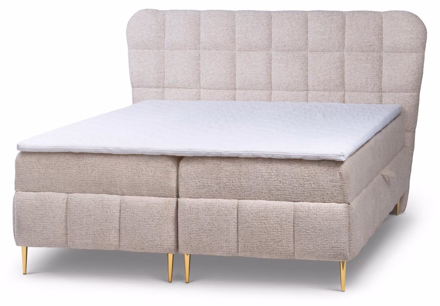 Letto con rete a molle Domy, superficie opaca, dimensioni 120 x 200 cm