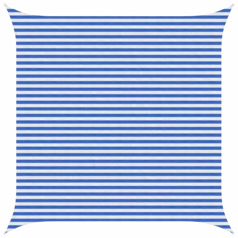 Telo Ombra Blu e Bianco 4,5 x 4,5 m HDPE
