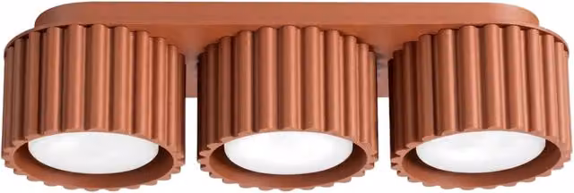Plafoniera AURA 3 ocra rossa Gx53