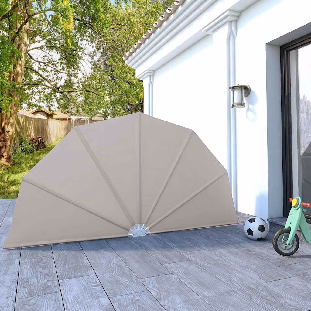 vidaXL Tenda Laterale Pieghevole per Terrazza in Poliestere e Acciaio, Colore Beige, Altezza: 160 cm