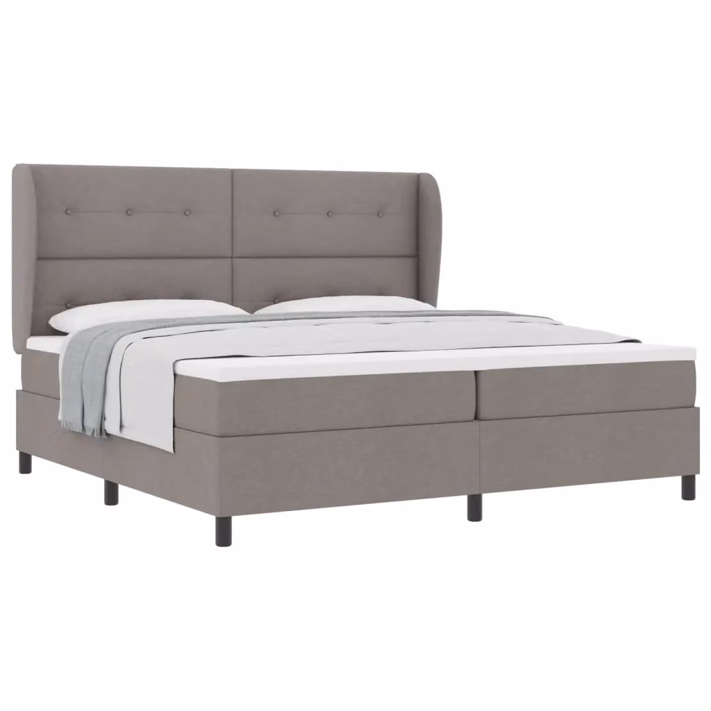 Letto a molle con testiera Talpa vidaXL in tessuto beige o grigio L: 200 cm, P: 200 cm, H: 203 cm – 2