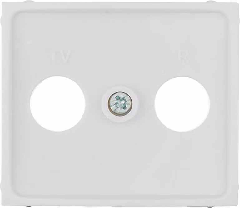 SOLERA 42999 Coperchio universale SENZA cornice per presa di corrente DE TV/R SIGNAL Colore Bianco S.Europa, Neutro