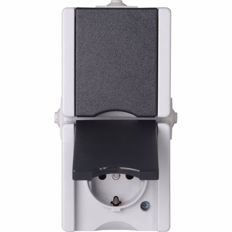 Kopp - Presa di corrente proAQA AP/FR verticale a 2 ingressi