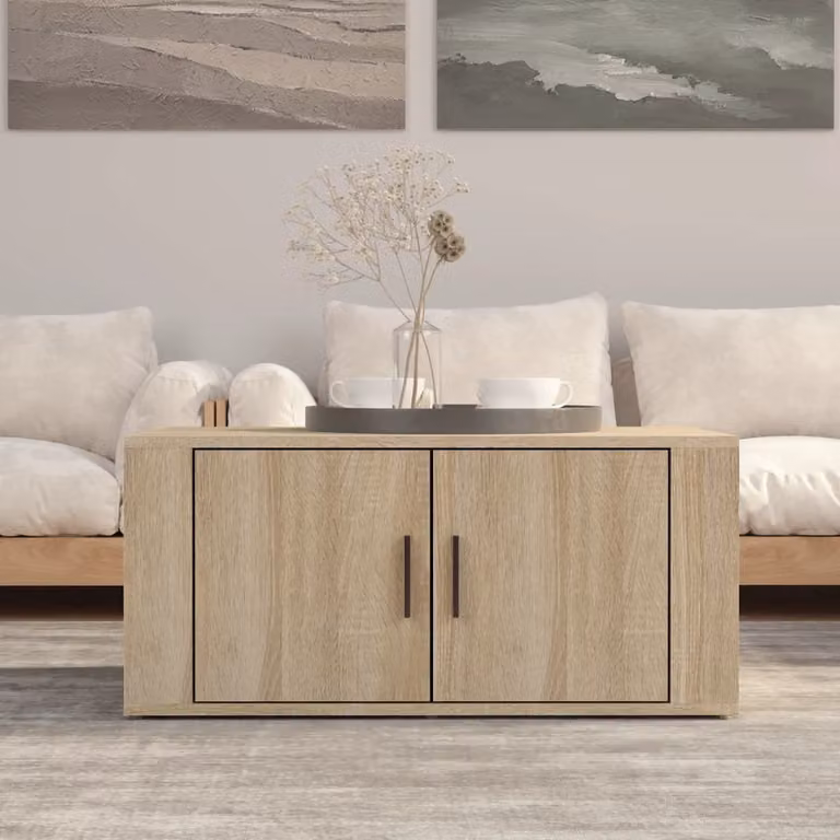 Maison Exclusive - Tavolino Sonoma in rovere 80x50x36 cm Materiale ligneo
