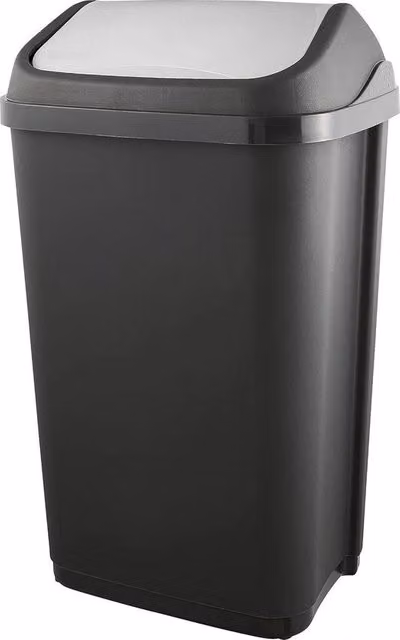 Contenitore per rifiuti con coperchio oscillante Keeeper da 50 l colore grigio o nero