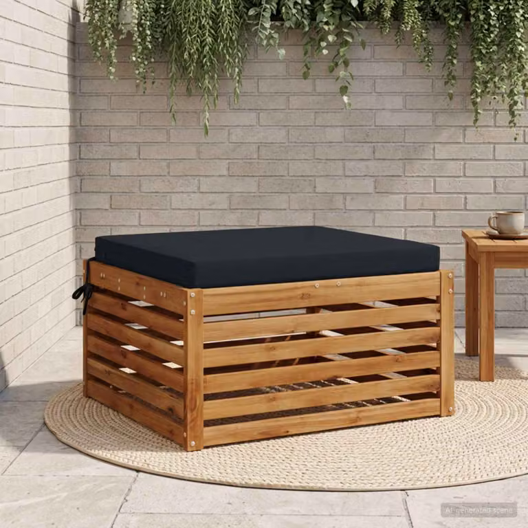 Cuscino per sedia vidaXL SOEST in poliestere con imbottitura in schiuma, lavabile e resistente ai raggi UV, disponibile in blu o grigio