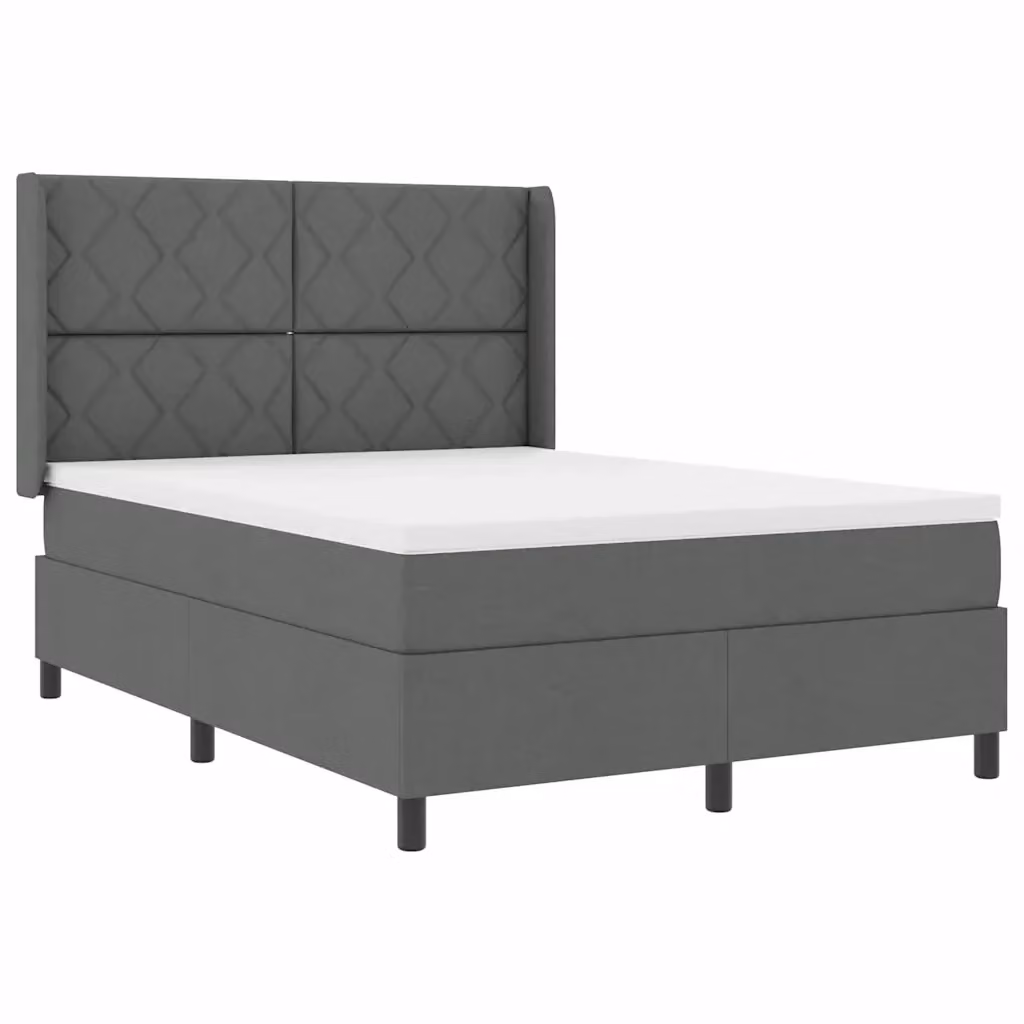 Letto a molle con illuminazione LED vidaXL in tessuto grigio, L/P: 160 x 200 cm – 2