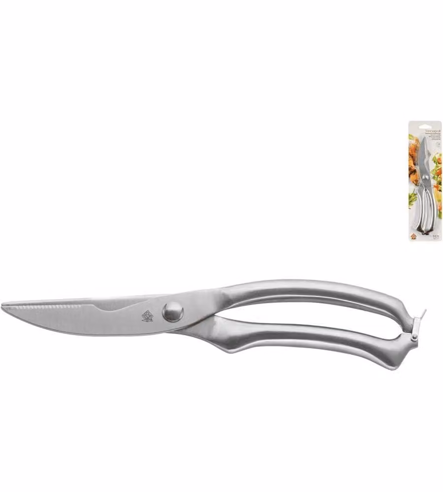 Home Trinciapollo Acciaio Inox 25 cm Manico Satinato Utensile da Cucina