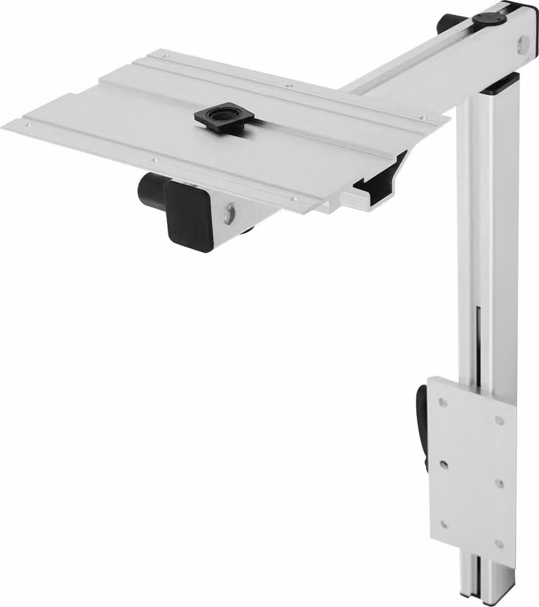 Gamba girevole per tavolo per camper/roulotte/barca - DX0052 Struttura del tavolo - Regolazione in altezza 17 cm - Portata 50 kg - Lega di alluminio - Piano del tavolo 50,8×40,8 cm - Argento