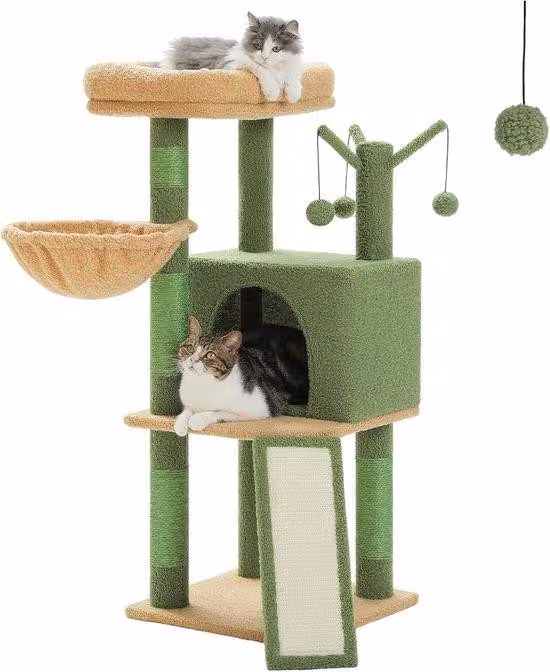 Struttura per gatti - più livelli - 105 cm - grigio - sisal
