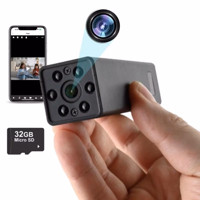 Mini Telecamera Wi-Fi Batteria Esterna iUni W25, Full HD, 32GB, 3600mAh, Visione Notturna
