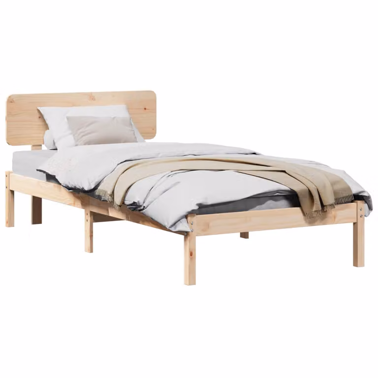 Struttura del letto vidaXL in pino massello naturale per adulti L/P/H: 200 x 80 x 85,5 cm