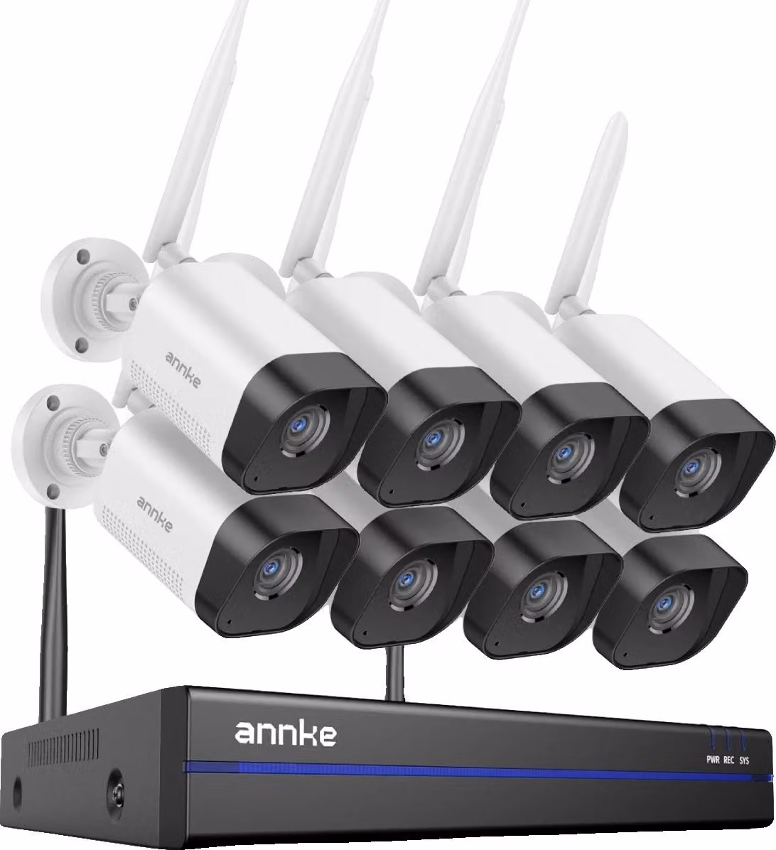 Sistema TVCC wireless, risoluzione 8MP, audio bidirezionale, telecamera 16CH NVR 8 pezzi, Nessuno