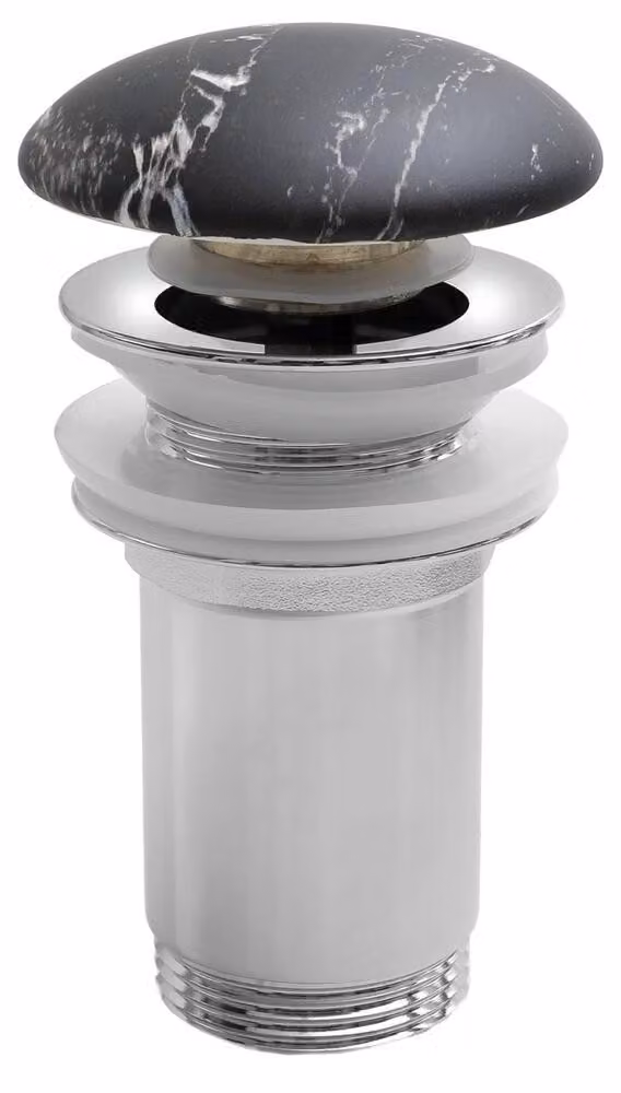 Garnitura di scarico 5/4", clic-clac, tappo in Vetroceramica, 10-50 mm, marmo Carnico