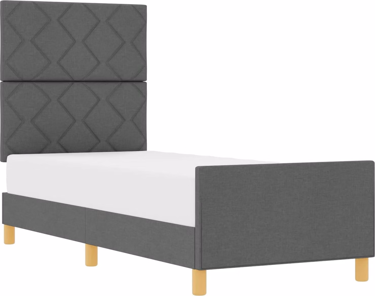 Struttura del letto Grigio scuro 80 x 200 cm Tessuto