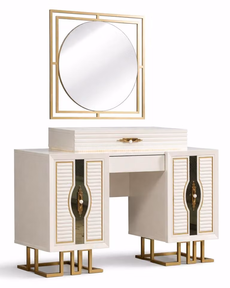 Elegante toletta con specchio e pratici ripiani