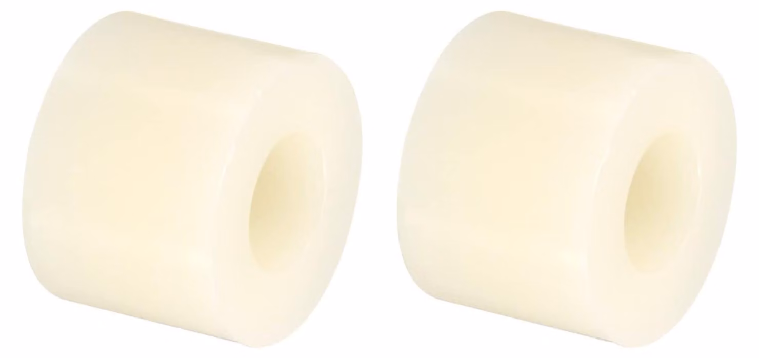 12 rondelle distanziatrici in nylon, dimensioni 5,3x11x8 mm, per viti M5, colore beige