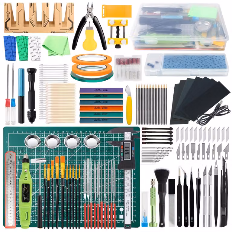 Kit di strumenti per modellismo da 250 pezzi, ideale per progetti creativi