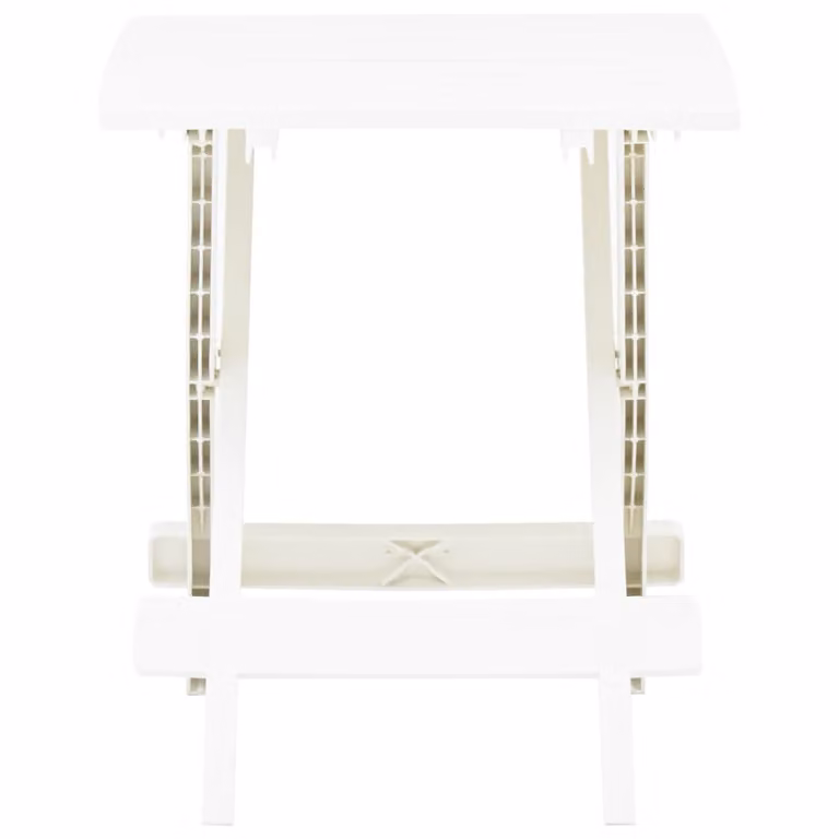 Tavolo da Giardino Pieghevole Bianco 45x43x50 cm in Plastica