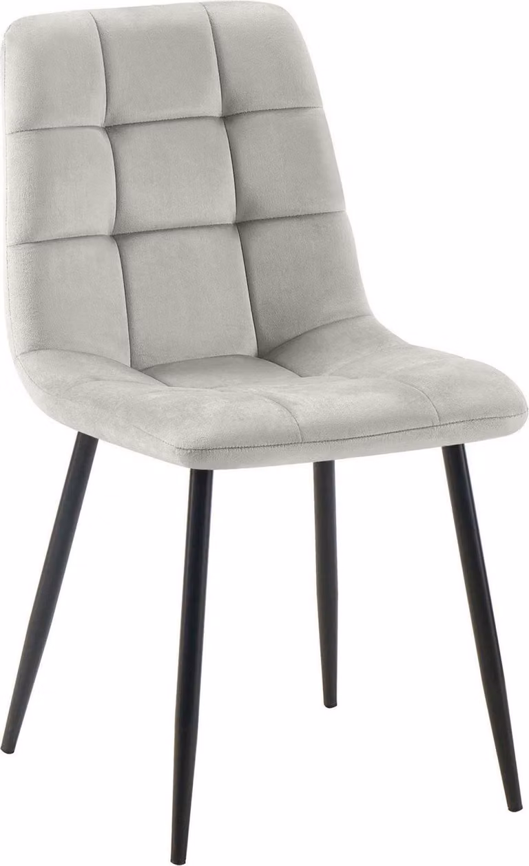Sedia da pranzo - sedia da pranzo - schienale comodo - facile da mantenere | Materiale: Morbido | Colore: Grigio