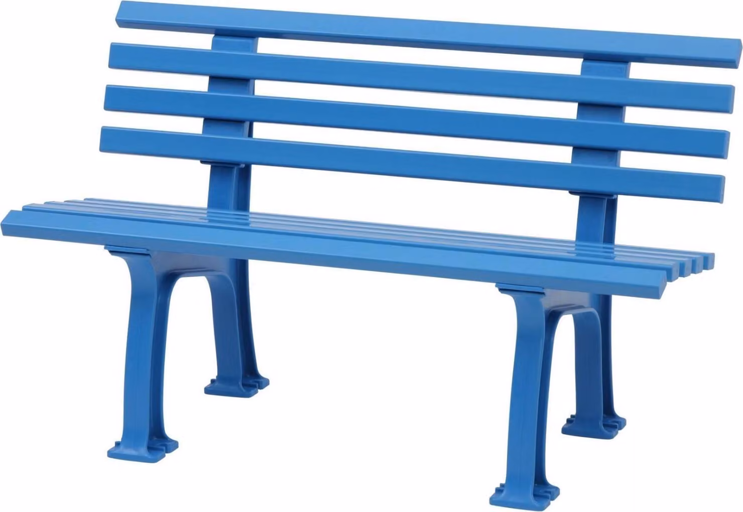 Panchina da giardino Antigua | 2 posti | blu cielo | HxLxP 74x120x54cm | plastica resistente agli agenti atmosferici e ai raggi UV | panchina da parco Panchina da esterno giardino balcone terrazza