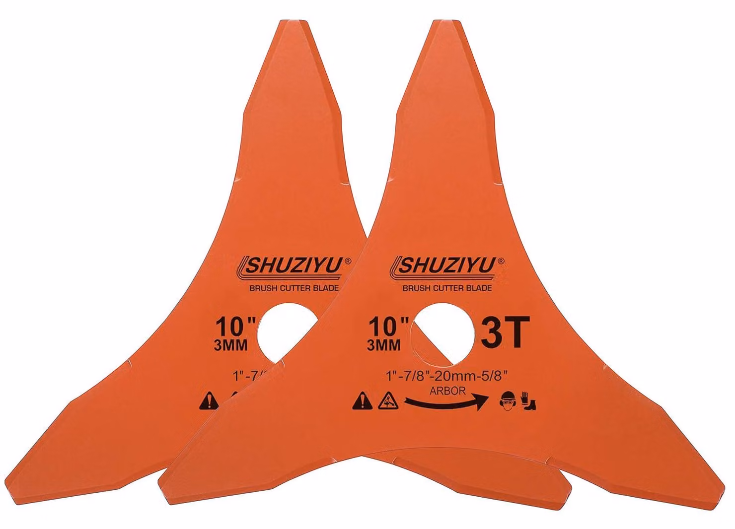 Lame per frese da giardino, 255 mm, 3 denti, 3 mm di spessore, confezione da 2, acciaio SK-5, per la cura del giardino