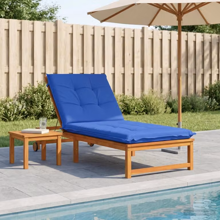 vidaXL Cuscino per Lettino GEMERT 100% Poliestere Blu Reale