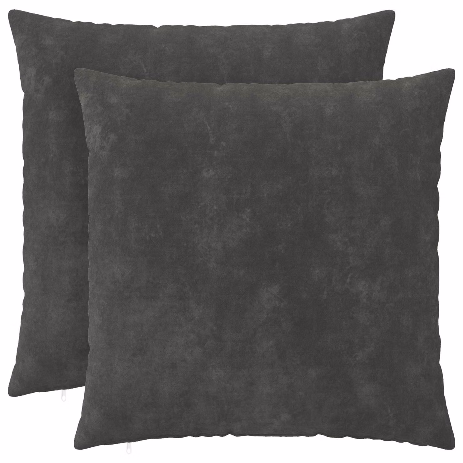 Set di 2 federe vidaXL HEERLEN in microfibra fleece color antracite, L 55 cm x P 55 cm