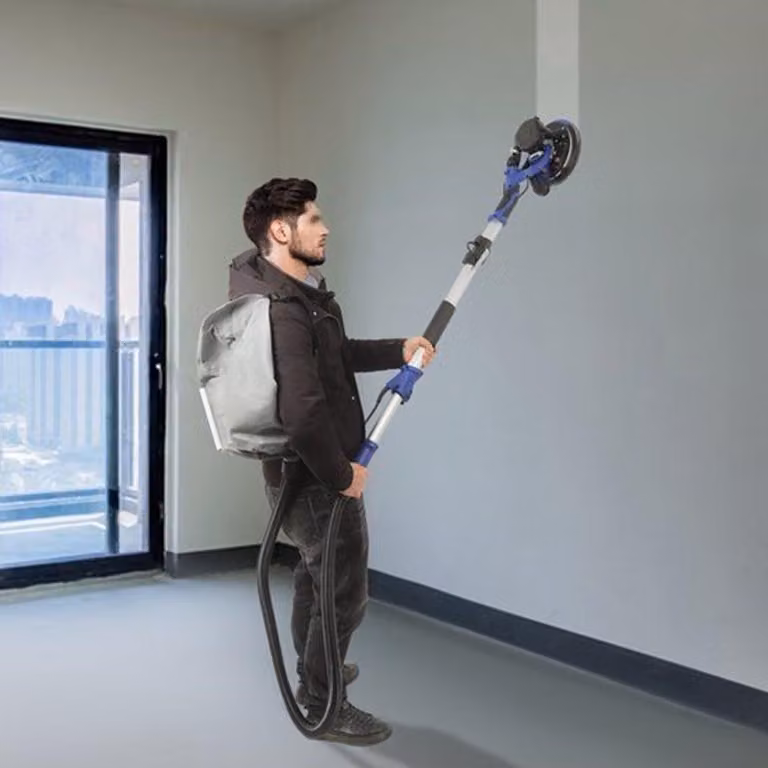 Levigatrice a muro elettrica - 850W - Illuminazione a LED - Velocità regolabile - Sistema antipolvere